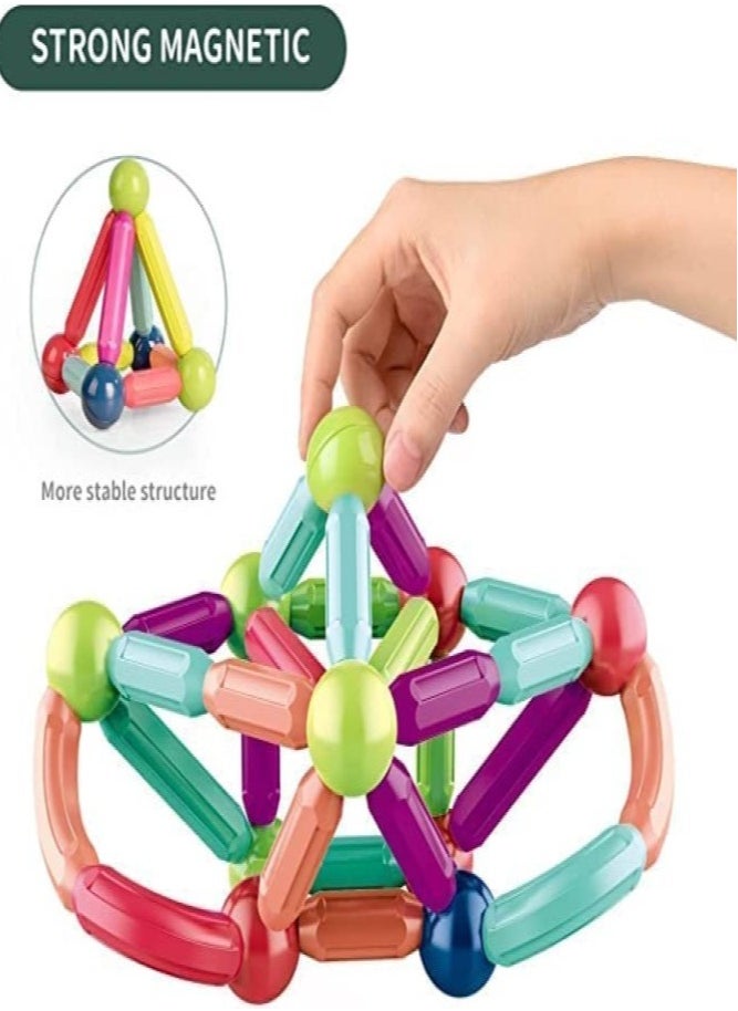 25 PCS Magnetic Building Blocks Toy, Stacking Stick Rods and Ball Educational Construction Puzzle for Kids  - Image 2