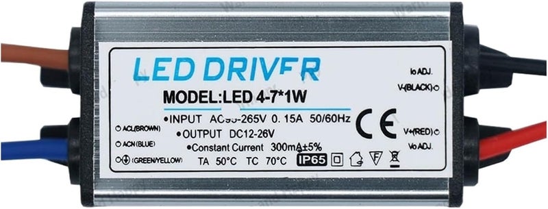 Waterproof IP65 LED Driver Power Supply 4 7W DC12 26V 300mA AC95 265V Lighting Transformer - Image 1