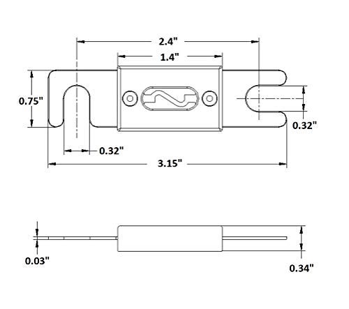 AA ANL Fuse 300A 300 Amp For Car Vehicle Marine Audio Video System Gold 2 Pack (300 Amp) - Image 3