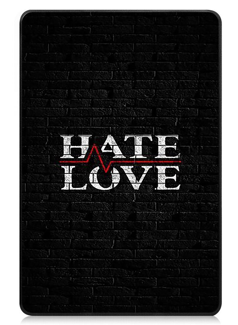 Theodor Protective Flip Case For Apple iPad Air 13 (2024) With Trifold Stand Auto Wake Sleep Shockproof Cover Hate Love - Image 1