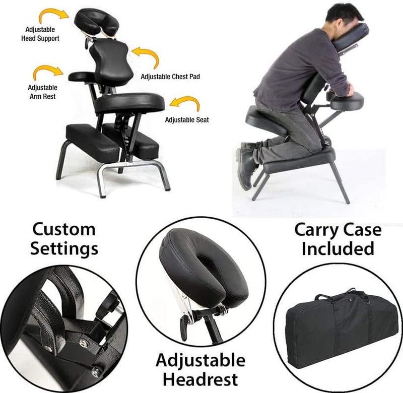 4beauty Therapy 4beauty Therapy Hjiama Therapy Chair portable Folding Massage Spa Tattoo Chair Adjustable Face Cradle Chair Table de Massage Chair beauty salon furniture chair Massage Chair  - Image 3