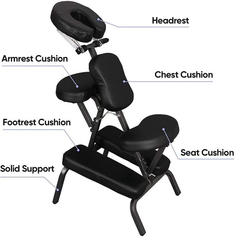 4beauty Therapy 4beauty Therapy Hjiama Therapy Chair portable Folding Massage Spa Tattoo Chair Adjustable Face Cradle Chair Table de Massage Chair beauty salon furniture chair Massage Chair  - Image 2