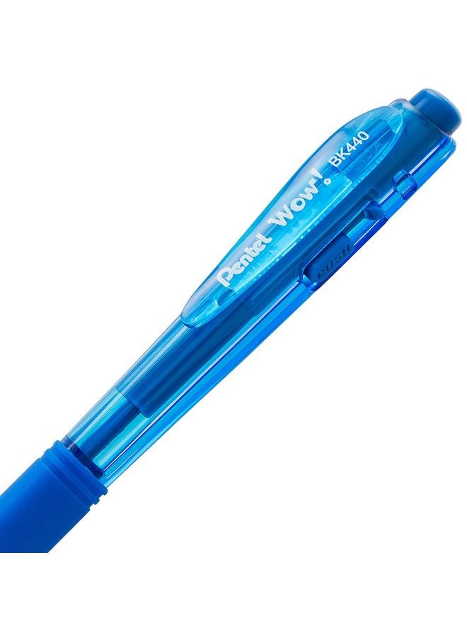 Pentel Wow! Ballpoint Pen (1.0Mm) Med. Line Blue Ink 60Pk Canister (Bk440Pc60C) - Image 5