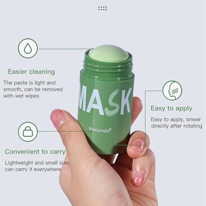 nvyue 2PCS Deep Cleanse Mask Stick for Face,Blackhead Remover with Green Tea Extract,Poreless Deep Cleanse Mask Stick for Purifying,Moisturizing,Oil Control Reduce for Women and Men - Image 5