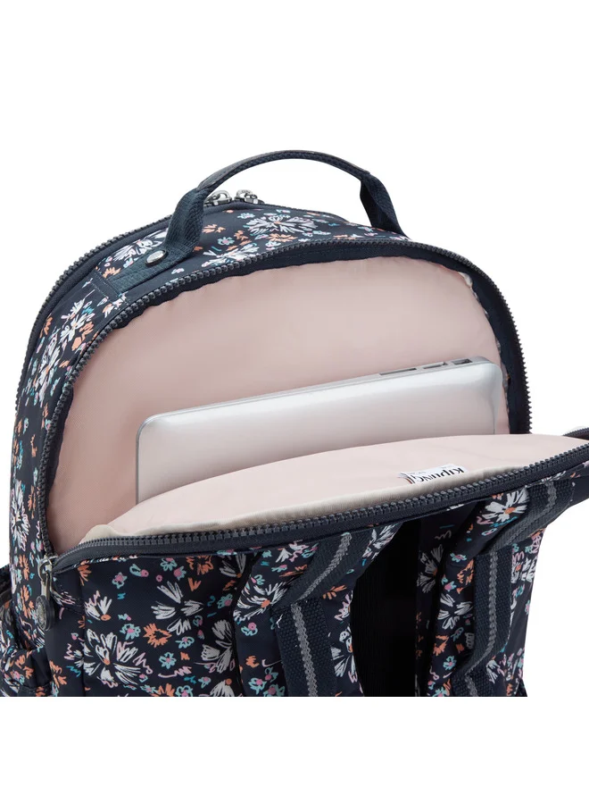 kipling Seoul College Flower Field Large Backpack (With Laptop Compartment)