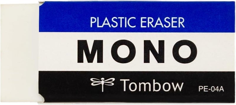 تومباو ممحاة Tombow 57324 MONO، بيضاء، متوسطة الحجم، عبوة تحتوي على 3 قطع. تزيل البقع بشكل نظيف دون تلف الورق. - Image 2