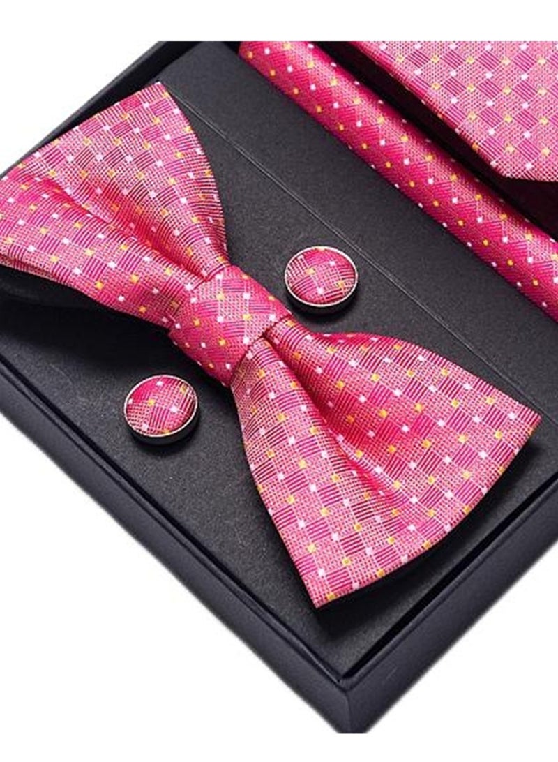 5 pcs high-end tie for men business professional formal tie bow tie cufflinks square scarf fashion accessories gift box - Image 3