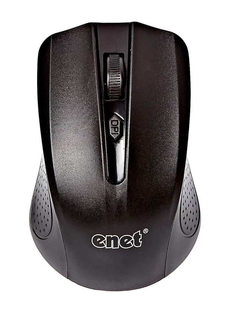 Enet G211-33 Wireless Optical Mouse - Black - Image 3