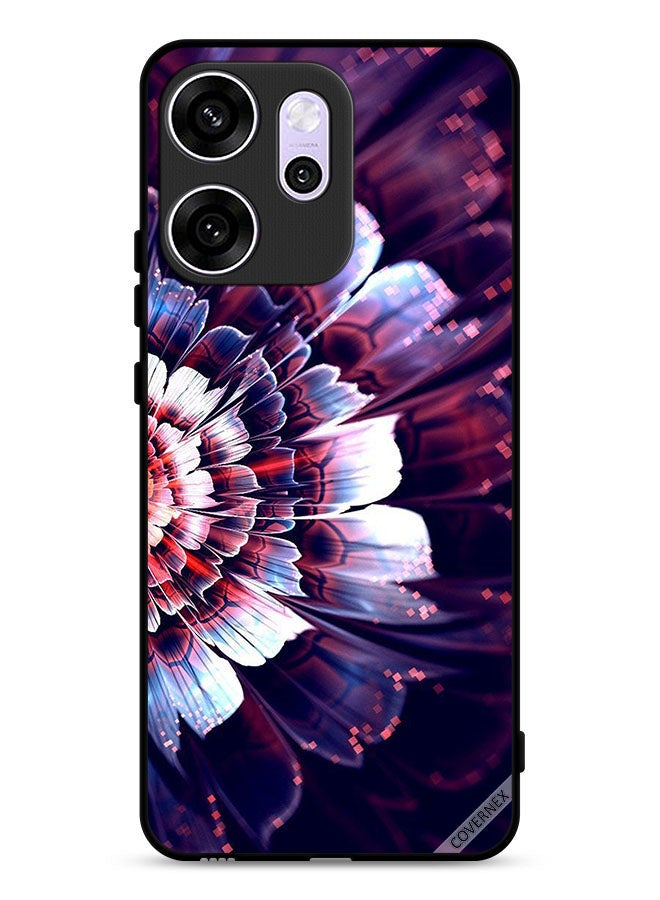 Covernex Oppo Reno14 F Protective Case Cover Reflected Big Flower On Left Side - Image 1