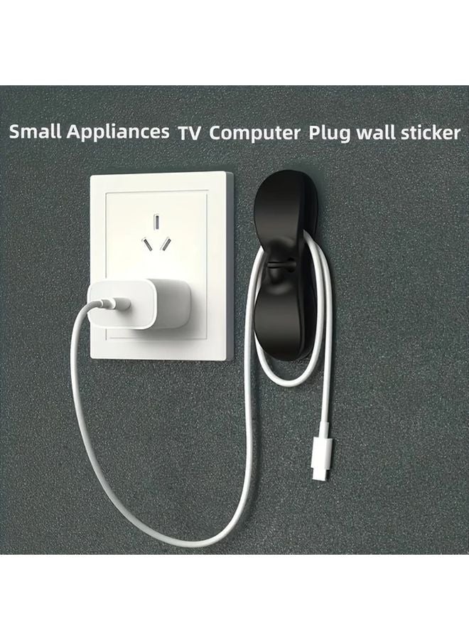 White Kitchen Cord Winder Easy Install No Punch Plug Holder Cable Management - Image 3