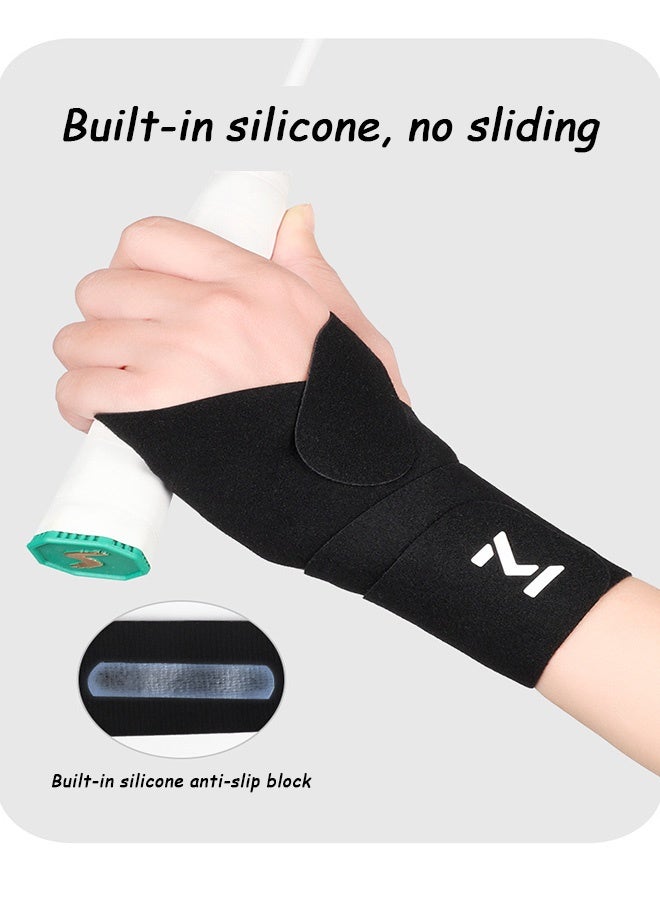 إم إكس إن قطعتان من دعامات المعصم الرفيعة للغاية القابلة للتعديل لنفق الرسغ، أغطية معصم مرنة لالتهاب المفاصل والتهاب الأوتار، دعم أحزمة المعصم، تخفيف الألم، الضغط والدعم لعشاق اللياقة البدنية - Image 2
