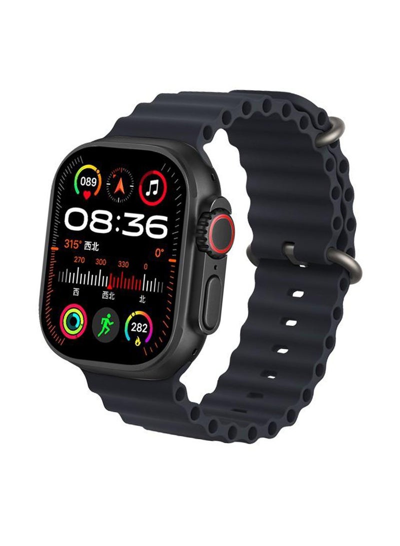 iBRIT 49mm Smart Watch iBrit Ultra Aluminum Case Support Bluetooth Calling Wireless Charging Health Care Black - Image 1