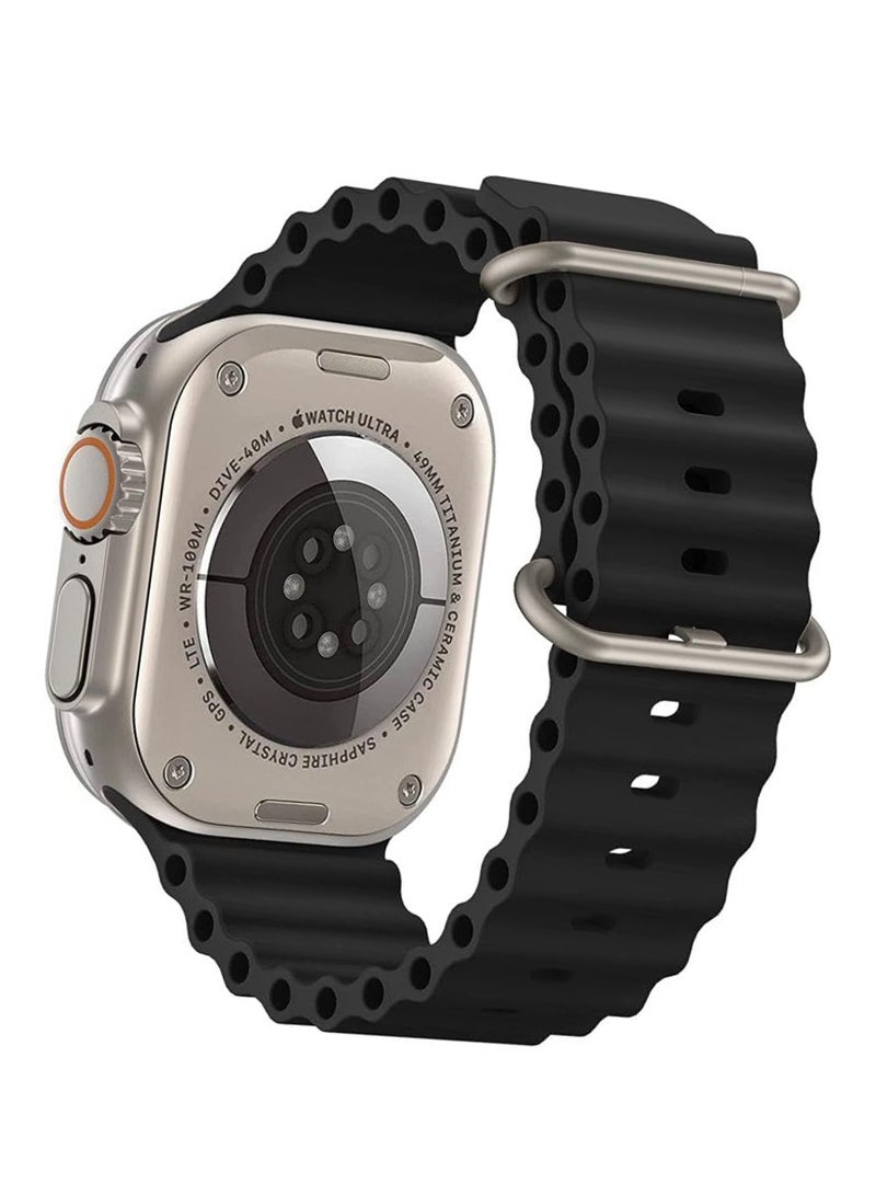 iBRIT 49mm Smart Watch iBrit Ultra Aluminum Case Support Bluetooth Calling Wireless Charging Health Care Black - Image 2