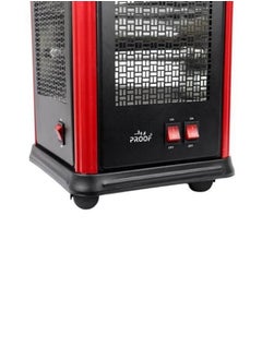 PROOF 5-way high efficiency electric heater 2000 watt quartz radiant heater wheels for easy movement  - Image 3