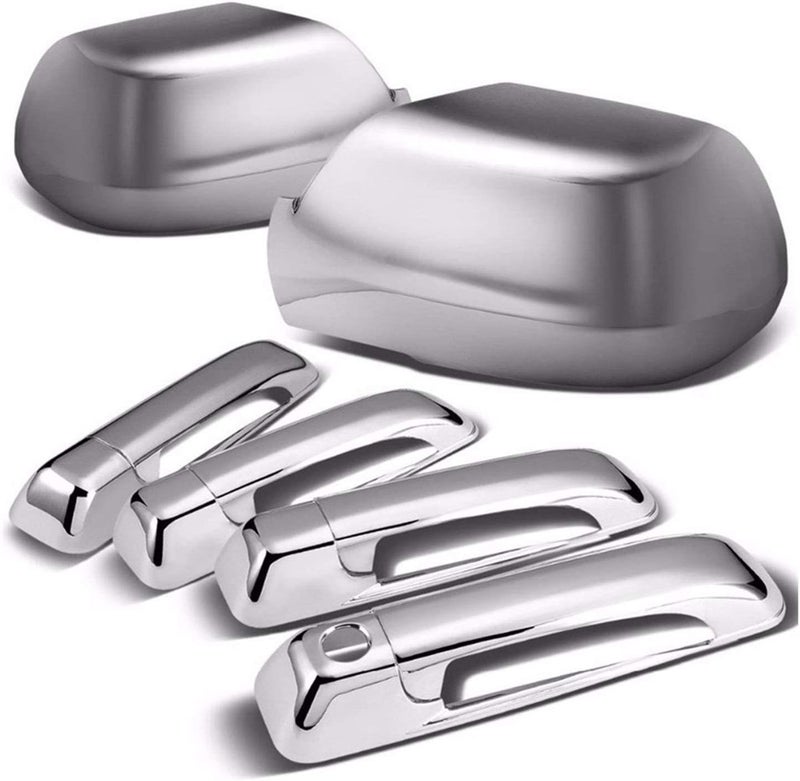 Yurefax Chrome Door Handle and Mirror Cover Set for Jeep Grand Cherokee