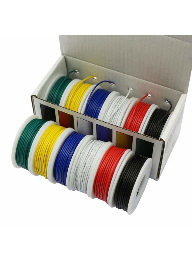 CBAZY Hook up Wire Kit (Stranded Wire Kit) 18 Gauge 6 colors 16.4 feet Each Electrical Wire 18 AWG - Image 5