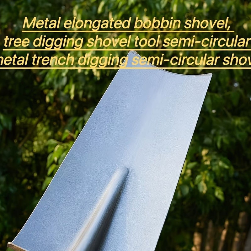 Semi Circular Metal Elongated Bobbin Shovel For Tree Digging Trench Digging Barrel Type - Image 3