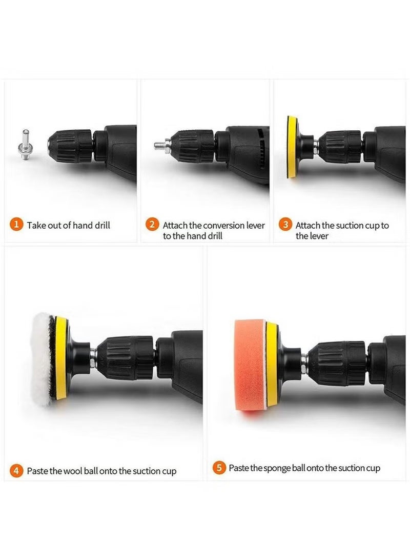 لبونير طقم إسفنج لتلميع المصابيح الأمامية والسيارة - Image 5