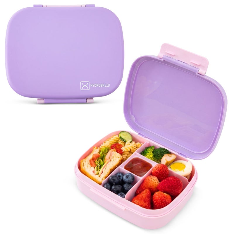 Hydrobrew Smart Serve Bento Lunch Box 1100 ml, 5 compartment- Lilac Blush - Image 1