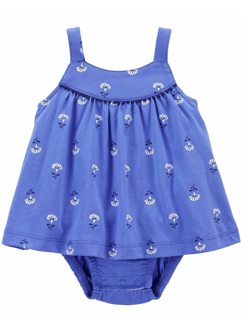 carter's Carter's Floral Tank Sunsuit - Blue  - Image 1