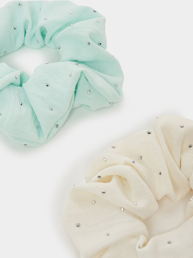 Styli Styli Set of 2 - Embellished Hair Scrunchie  - Image 3