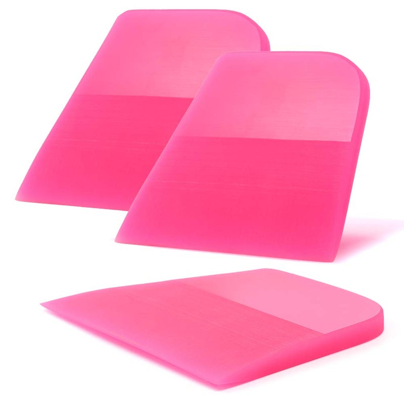FOSHIO 3Pcs Scratches Proof Soft TPU Rubber Squeegee, Compact Water Wiper Blade Scraper Cleaner for Car Window Glass Tinting PPF Coating Film Installation, Kitchen Countertops, Bathroom Shower Mirrors - Image 1