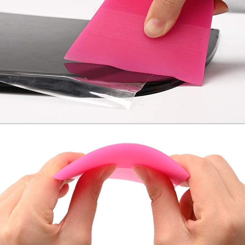 FOSHIO 3Pcs Scratches Proof Soft TPU Rubber Squeegee, Compact Water Wiper Blade Scraper Cleaner for Car Window Glass Tinting PPF Coating Film Installation, Kitchen Countertops, Bathroom Shower Mirrors - Image 5