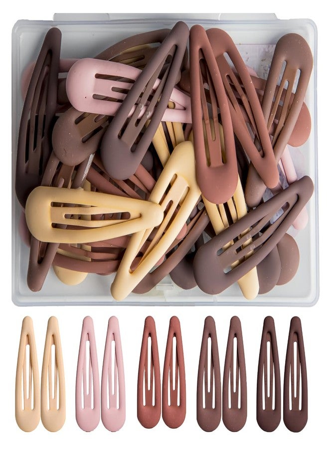 Motroce 30PCS Non-Slip Metal Hair Clips, 4.8cm/1.89 Inch Small Barrettes Hair Accessories for Women and Girls (5 Colors) - Image 1