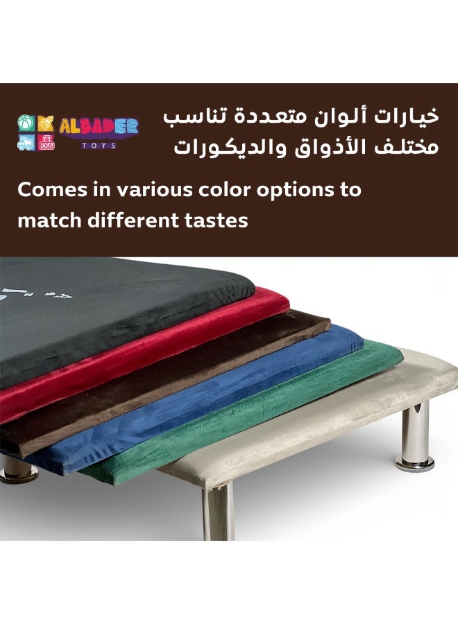 ALBADER Small Blot Table 60×60 cm with Bells Floor Card Table Premium Velvet Surface Steel Legs Portable Blot Table for Blot Speed Blot Card Games Home Gatherings - Image 4
