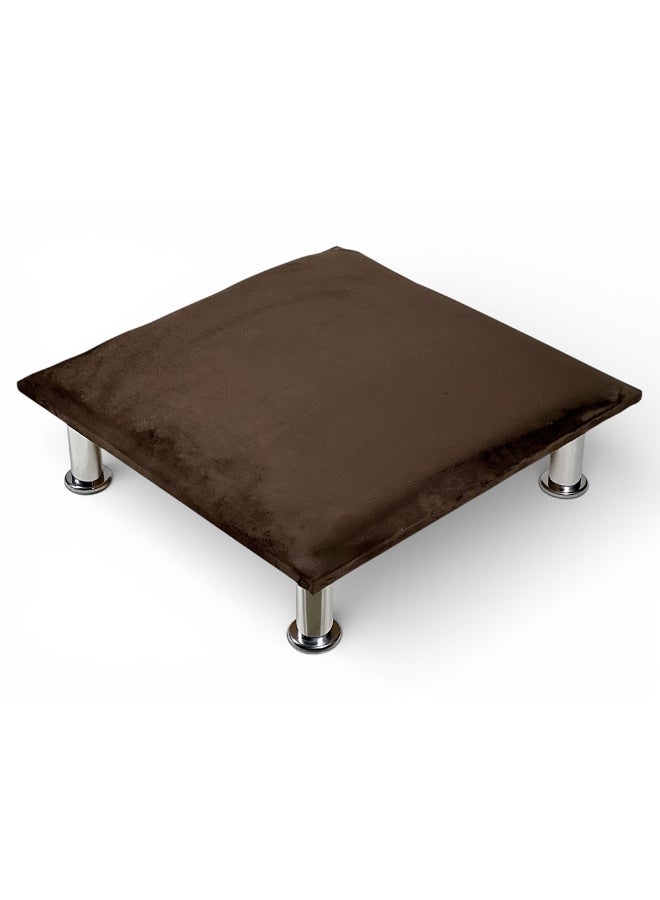ALBADER Small Blot Table 60×60 cm with Bells Floor Card Table Premium Velvet Surface Steel Legs Portable Blot Table for Blot Speed Blot Card Games Home Gatherings - Image 1