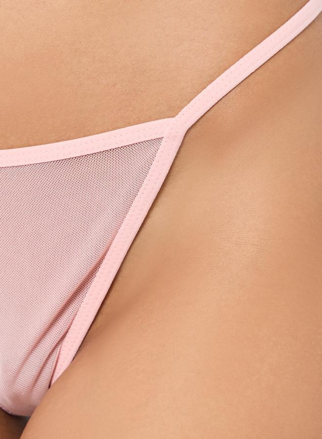 ستايلي قميص نوم بيبي دول مطرز وقماش شبكي مع سروال داخلي - Image 4