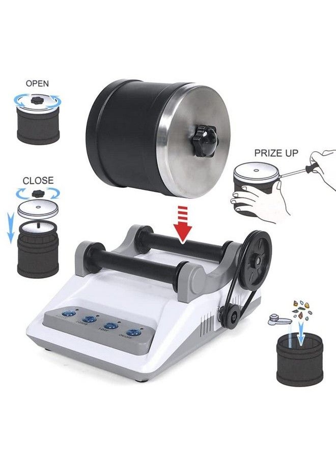 Zcvtbye Rock Tumbler Kitturns Rough Rocks Into Beautiful Gemswith Button 7 Day Polishing Timerincludes 2 Beltsbag Of Rough Stones4 Coarse Grindingfinely Groundpolishingfinal Polishingpolishing Grits  - Image 4