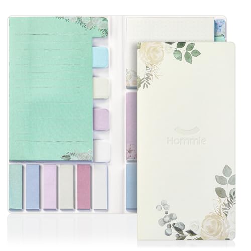 Hommie Sticky Notes Set Sticky Notes Tabs Divider Sticky Notes Planner Sticky Notes Sticky Note Dividers Tabs Book Notes Office Supplies Back to School Supplies - Image 1
