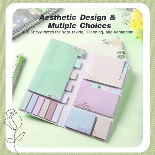 Hommie Sticky Notes Set Sticky Notes Tabs Divider Sticky Notes Planner Sticky Notes Sticky Note Dividers Tabs Book Notes Office Supplies Back to School Supplies - Image 3