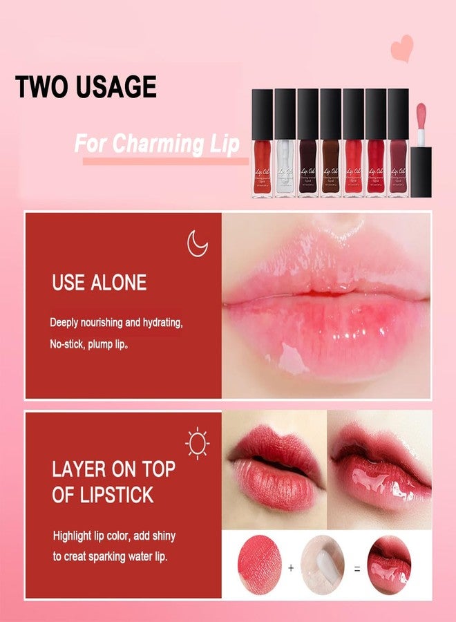 TEEROVA Lip Glow Oil, Hydrating Lip Oil Gloss, No-sticky Moisturizing & Nourishing Lip Plumper Gloss (#6 Red) - Image 4