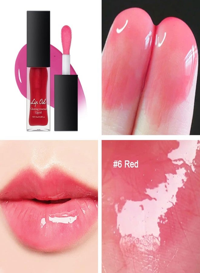 TEEROVA Lip Glow Oil, Hydrating Lip Oil Gloss, No-sticky Moisturizing & Nourishing Lip Plumper Gloss (#6 Red) - Image 2