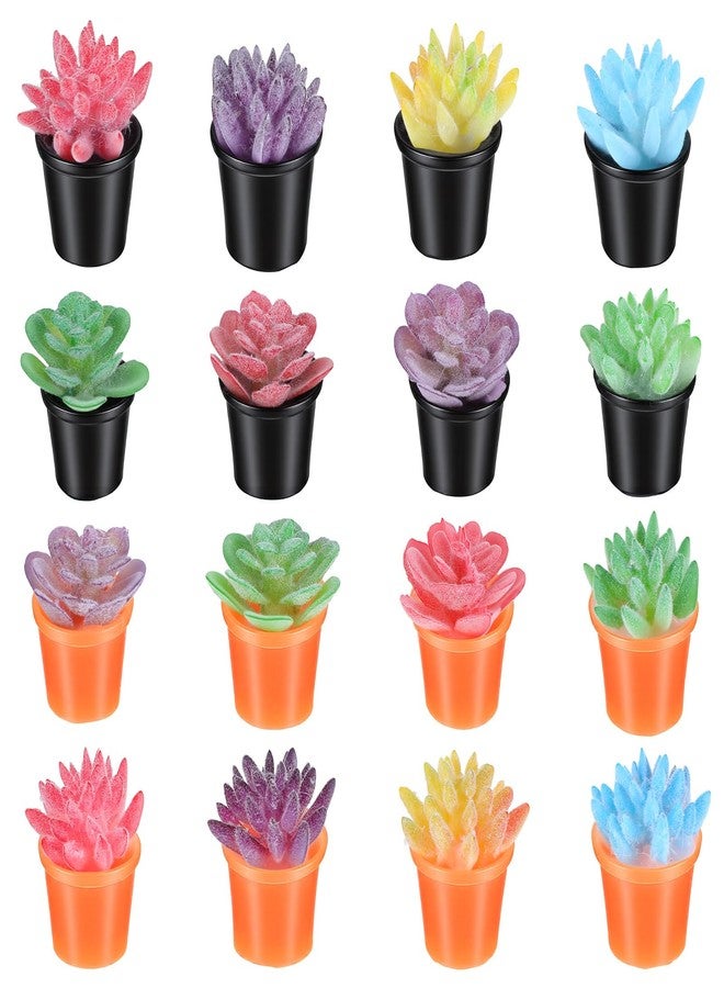 ADLABLD 16Pcs Mini Plants for Miniature Dollhouse, Artificial Miniature Flowers Plant Tiny Bonsai Model, Mini Flowerpot Fake Succulent Doll House Small Desktop Decorative Miniatures Flower for Dollhouse Plant - Image 1
