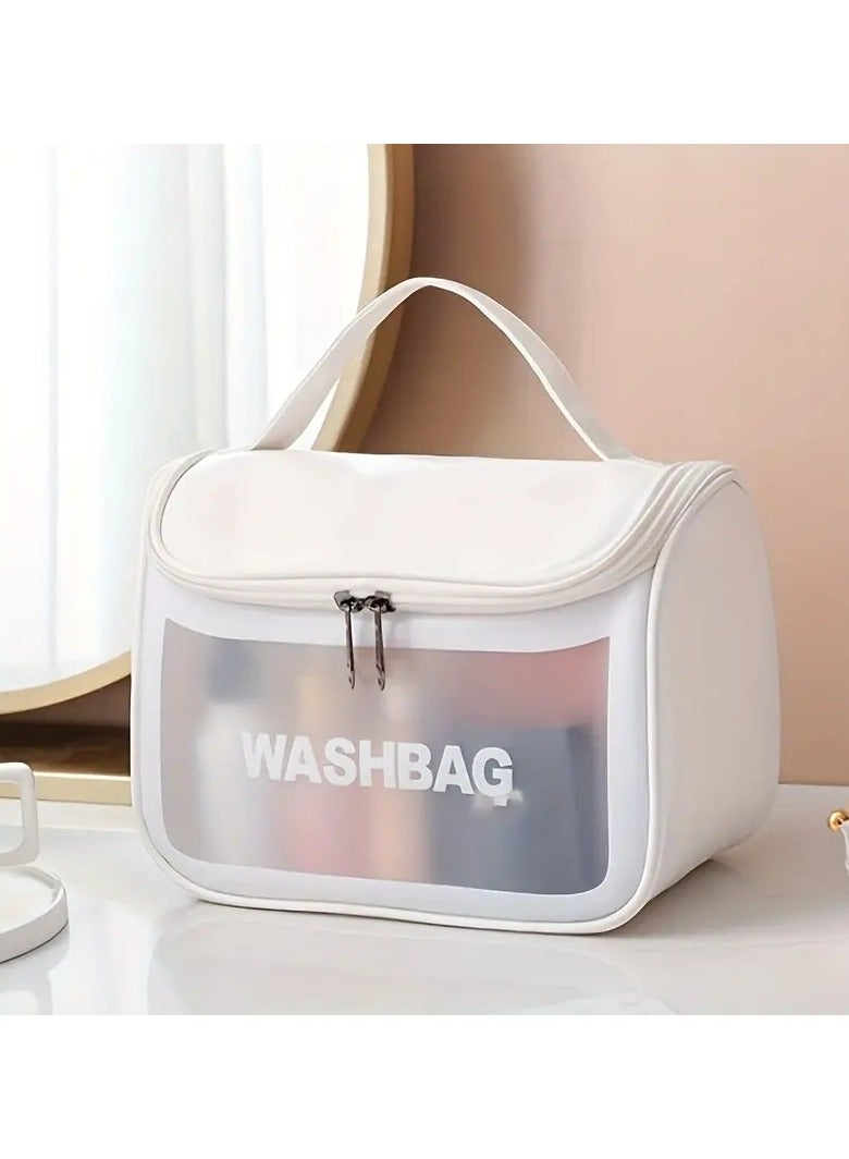 High-Quality Waterproof Women's Makeup Bag for Travel and Toiletries Organization - Black - Image 3