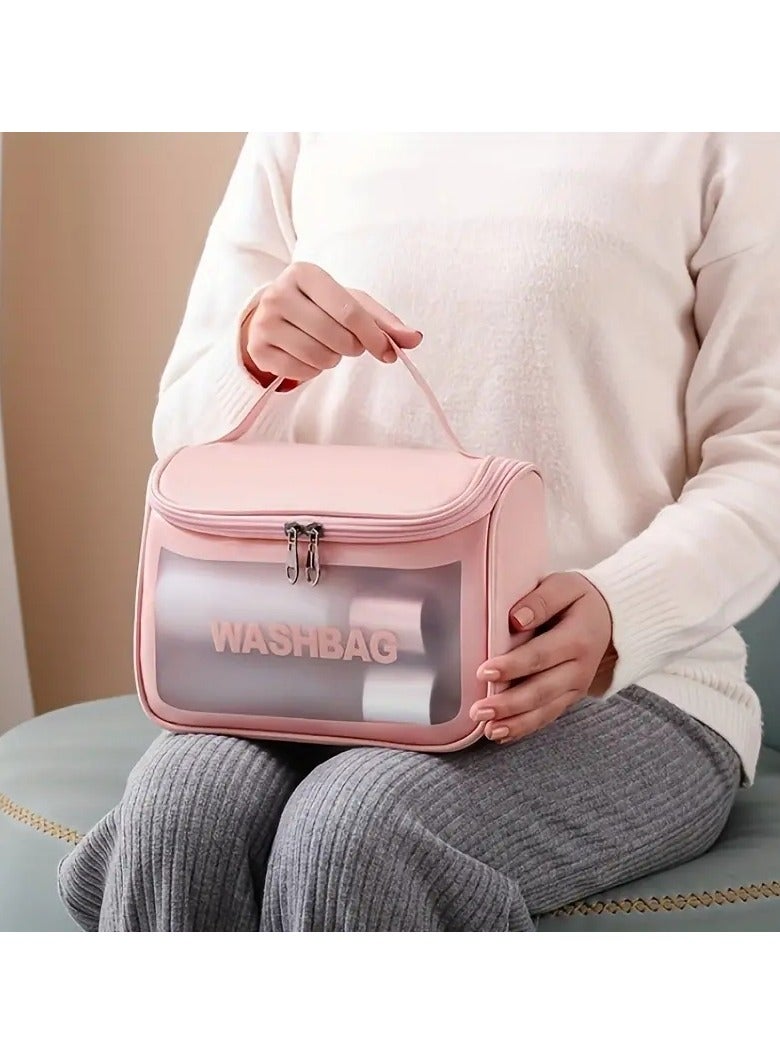 High-Quality Waterproof Women's Makeup Bag for Travel and Toiletries Organization - Black - Image 5