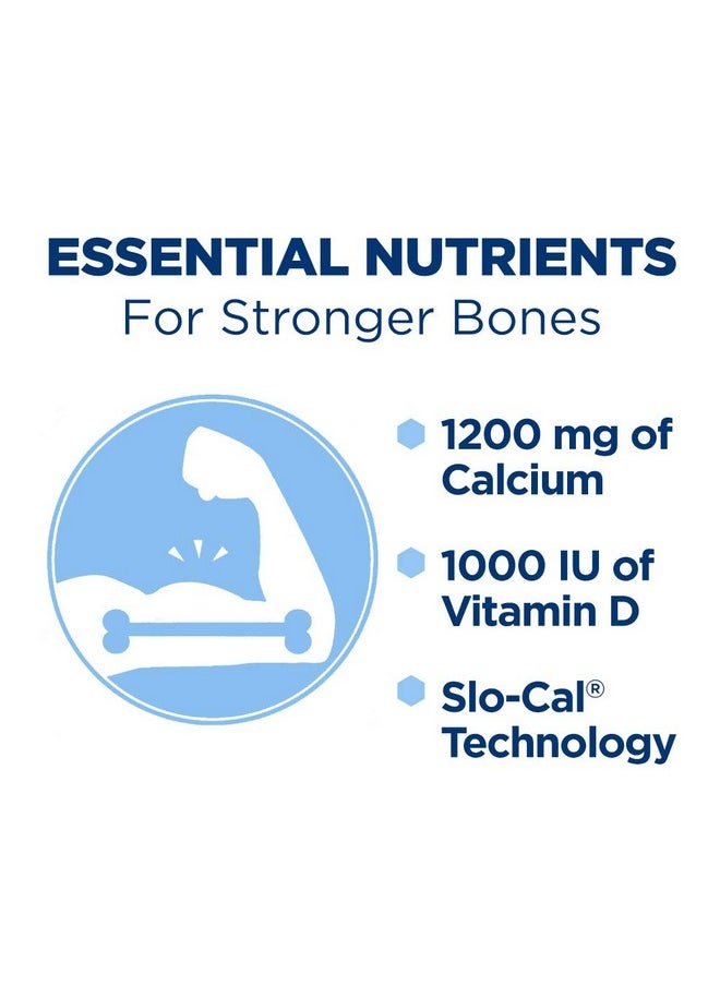 CITRACAL - Slow Release 1200 1200 Mg Calcium Citrate And Calcium Carbonate Blend With 1000 Iu Vitamin D3 Bone Health Supplement For Adults Once Daily Caplets 185 Count - Image 1
