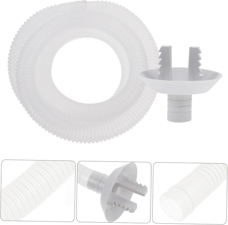 موصل خرطوم تصريف التيار المتردد الأبيض مع أنبوب الفينيل لوحدات تكييف الهواء المنفصلة والنوافذ - Image 5