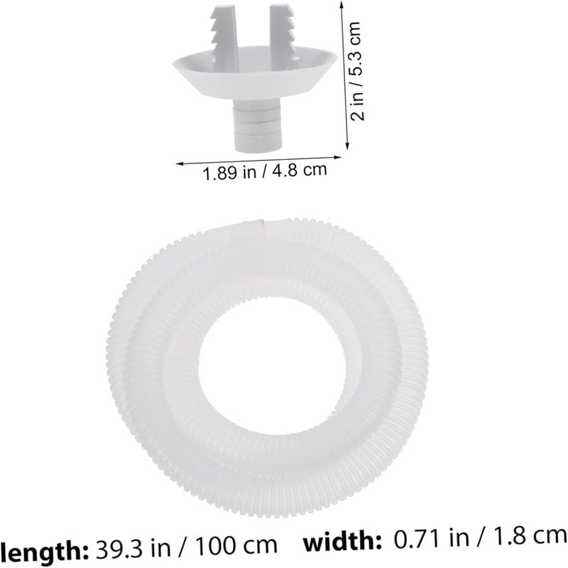 موصل خرطوم تصريف التيار المتردد الأبيض مع أنبوب الفينيل لوحدات تكييف الهواء المنفصلة والنوافذ - Image 3