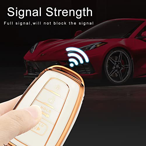 Cacacar for Toyota Key Fob Cover, for Camry RAV4 Highlander Avalon GT86 Key fob case Premium Soft TPU Full Cover Protection Smart Holder (Red) - Image 5