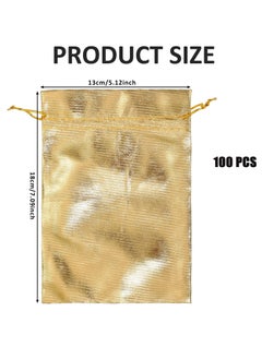SYOSI 100pcs Drawstring Pouches Bags 5 x 7 Inch Jewelry Watches Earrings Bracelets Lipstick Baby Shower Party Wedding Favor Cookies Candy Bags  - Image 5
