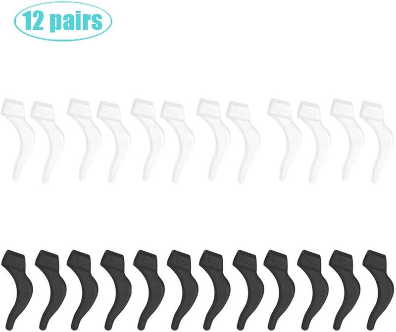 Endlanoo HKIDEE Eyeglass Ear Grip, Anti - Slip Comfortable Silicone Elastic Eyeglasses Retainers For Sunglasses Reading Glasses Eyewear, Sport Eyeglass Strap, 12 Pairs - Image 2