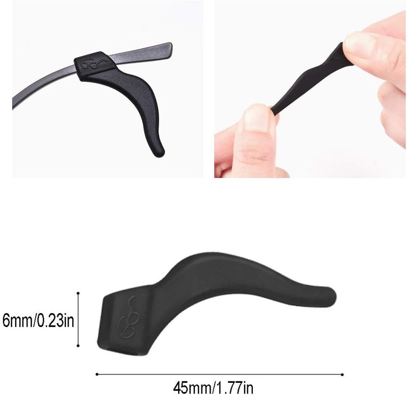 Endlanoo HKIDEE Eyeglass Ear Grip, Anti - Slip Comfortable Silicone Elastic Eyeglasses Retainers For Sunglasses Reading Glasses Eyewear, Sport Eyeglass Strap, 12 Pairs - Image 3