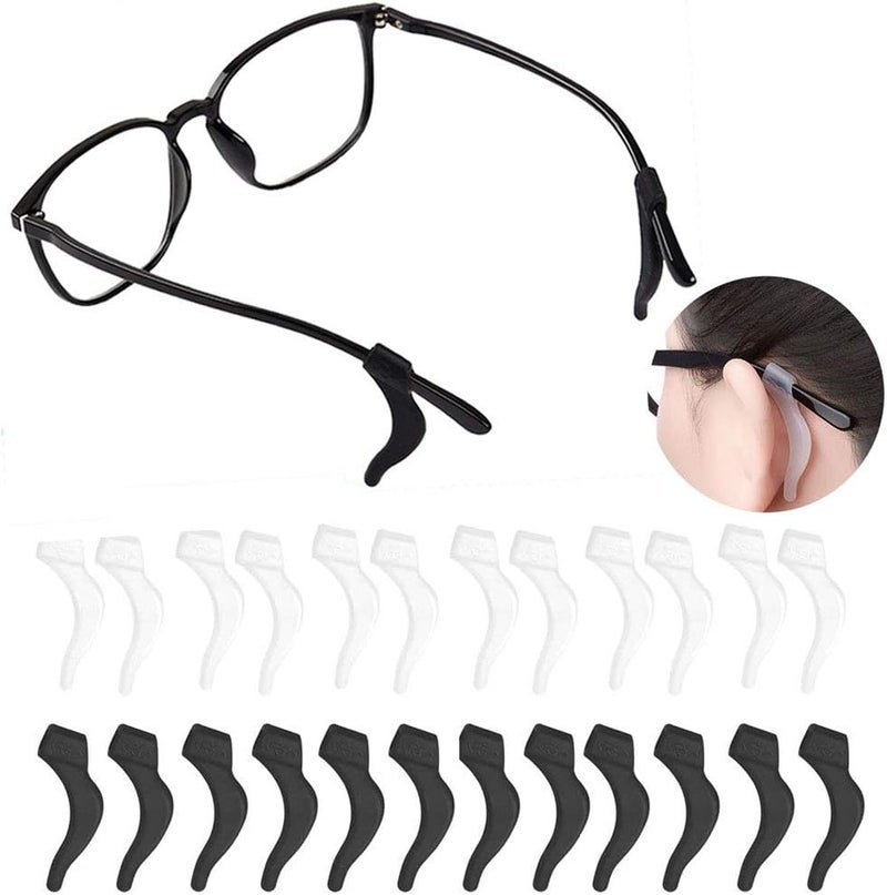 Endlanoo HKIDEE Eyeglass Ear Grip, Anti - Slip Comfortable Silicone Elastic Eyeglasses Retainers For Sunglasses Reading Glasses Eyewear, Sport Eyeglass Strap, 12 Pairs - Image 1