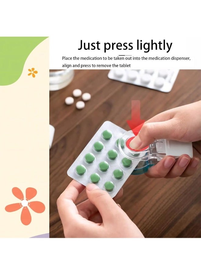 FALMER Portable Pill Dispenser, 2 Pack, Portable Pill Taker Remover for Blister Packs, Elderly & Disabled Individuals  - Image 3