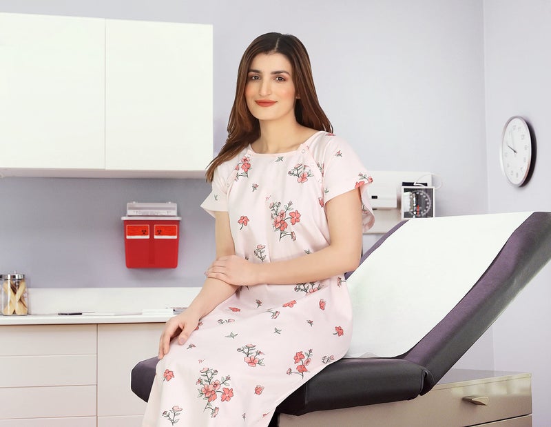 Utopia Care Women's Hospital Gown Soft Comfortable and Stylish Patient Gown, Small-Medium, Pink Floral - Image 5