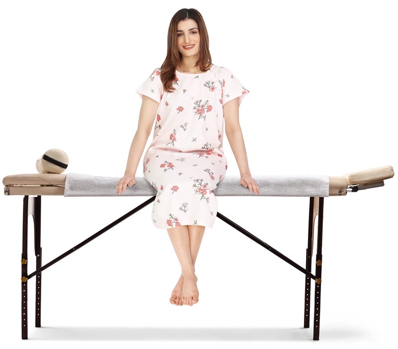 Utopia Care Women's Hospital Gown Soft Comfortable and Stylish Patient Gown, Small-Medium, Pink Floral - Image 3